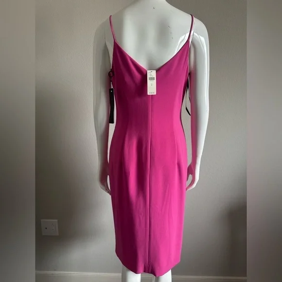 Anthropologie Black Halo Mystic Sheath Pink Bow Dress - Picture 5 of 11